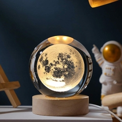 Imagem do Lâmpada noturna 3D de cristal - Lua