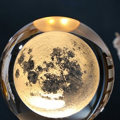 Lâmpada noturna 3D de cristal - Lua na internet