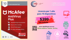 McAfee Antivirus Plus 10 dispositivos