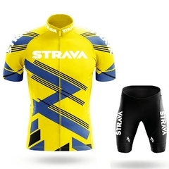 Conjunto de roupa de ciclismo Masculino Strava-Pro , Manga Curta, Respirável, MTB, - Digão Shop. Tudo que você e sua família precisam.