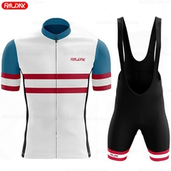 Conjunto camisa e bretelle de ciclismo Raudax 2023 masculino. na internet