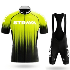 Imagem do Conjunto de roupa de ciclismo Masculino Strava-Pro , Manga Curta, Respirável, MTB,