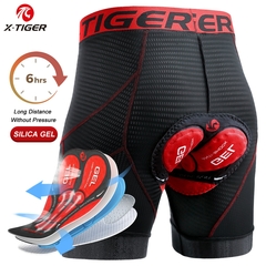 X-TIGER-Shorts de ciclismo para homens, com gel. - comprar online