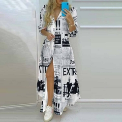 Vestido feminino, estampado, verão. - loja online