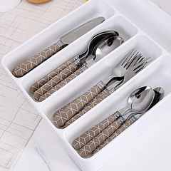 Utensílios de cozinha gaveta organizador bandeja colher garfos talheres. - comprar online