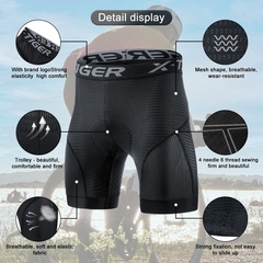 X-TIGER-Shorts de ciclismo para homens, com gel. - comprar online