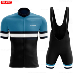 Conjunto camisa e bretelle de ciclismo Raudax 2023 masculino.