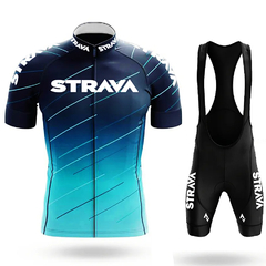 Conjunto de roupa de ciclismo Masculino Strava-Pro , Manga Curta, Respirável, MTB, - loja online