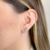 BRINCO EAR CUFF FLORES CRAVEJADAS COM ZIRCÔNIA CRISTAL