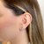 BRINCO EAR CUFF FLORES CRAVEJADAS COM ZIRCÔNIA CRISTAL - comprar online