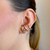 1 PAR DE BRINCOS EAR CUFF BANHADO NO OURO ROSE 18k