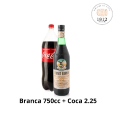 Fernet Branca 750cc+ Coca 2,5 + hielo