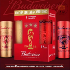 2 Vasos Budweiser Cambian De Color Edición Limitada Campeones