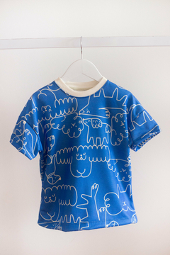 Combo 3 Remeras (Guepardo, Leopard, Dino Geometrico) + Remeron Azul + Buzo Cocodrilo - tienda online