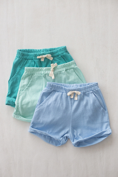 Pack x 3 Short Liso Cielo, Menta y Verde Pastel