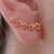 Brinco Ear Cuff Mini Estrelas Vazados Folheado em Ouro 18k