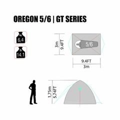 CARPA NTK OREGON GT (3/4 Y 5/6 PERSONAS)