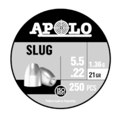 BALIN APOLO SLUG 21 GRAINS 5,5 MM (250 UND)