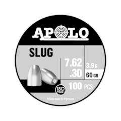 BALIN APOLO SLUG 60 GRAINS 7,62 MM (100 UND)