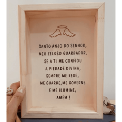 Quadro Santo Anjo do Senhor - Feito de Folhas: Papelaria Afetiva que Inspira Conexões e Sonhos