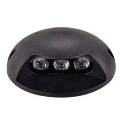 APLIQUE PISO LED EXTERIOR 3W LUZ CALIDA NEGRO AP-3W 6500K