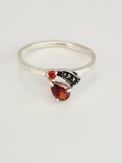 Anillo Zirconia Roja