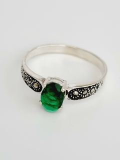 Anillo Zirconia Verde Promesa