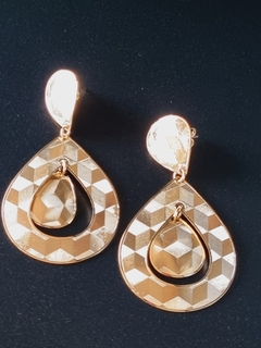 Arete Oro Laminado Doble gota