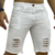 Bermuda Masculina Branca Jeans Rasgado Destroyed - comprar online
