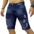 Kit 2 Bermudas Preta e Azul Jeans Modelo Com Cordão - comprar online