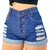 Kit 2 Short Feminino Jeans Short Curto Jeans Rasgado BV - loja online