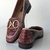 Mocassim em couro Piton Rose e Marsala - comprar online