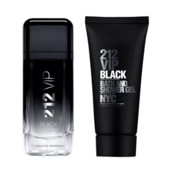 Kit Carolina Herrera 212 Vip Black - Perfume Masculino EDP + Gel de Banho - comprar online