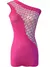 Strass feminino Fishnet Vestido, Lingerie Sexy, recortada, uma alça de ombro, r