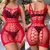 Imagem do Lingerie sexy de strass brilhante feminina, tentação oca, fenda corpo exótico