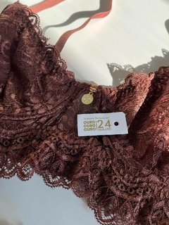 Conjunto Expresso - Marrom - My Intimates - Tudo em Conjuntos de Lingerie sem bojo e Lingerie de Renda 