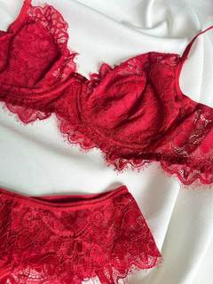 Conjunto Fênix- Vermelho - My Intimates - Tudo em Conjuntos de Lingerie sem bojo e Lingerie de Renda 