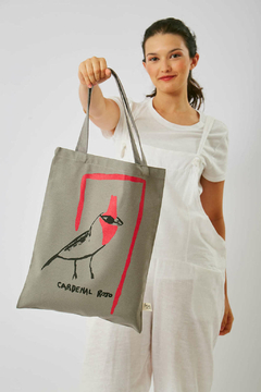 tote bag cardenal de copete rojo - comprar online