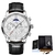 2023 novos relógios masculinos marca de luxo couro marrom casual relógio de qu - loja online