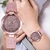 Relógio de pulso feminino multifacetado pequeno ponteiro redondo dial relógio - comprar online