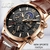 2023 novos relógios masculinos marca de luxo couro marrom casual relógio de qu na internet