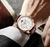 2023 novos relógios masculinos marca de luxo couro marrom casual relógio de qu na internet