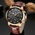 2023 novos relógios masculinos marca de luxo couro marrom casual relógio de qu - Shoopzi.com