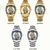 Relógio Esqueleto Quartzo Relógio De Pulso Esqueleto De Ouro - comprar online