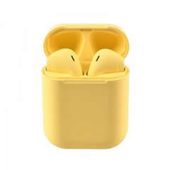 Auriculares Inalambricos In Ear Touch Bluetooth I12 AMARILLO