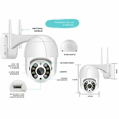 Camara Seguridad SEISA Domo Exterior Wifi 360 Vision Nocturna 24hs - comprar online