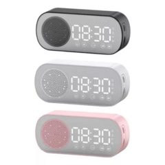 Reloj Despertador Y Parlante Bluetooth Alarma Micro Sd Radio