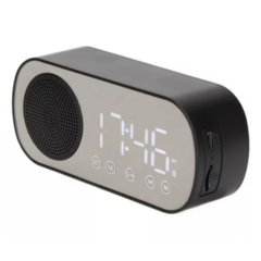 Reloj Despertador Y Parlante Bluetooth Alarma Micro Sd Radio - comprar online
