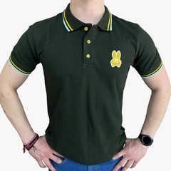 Playera tipo discount polo verde militar