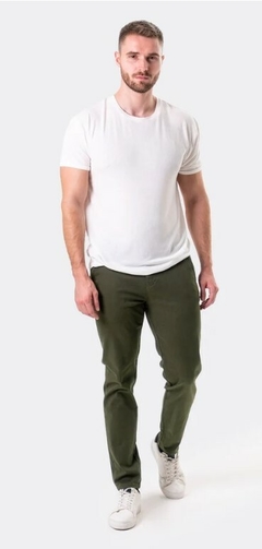 Pantalon gabardina verde shop